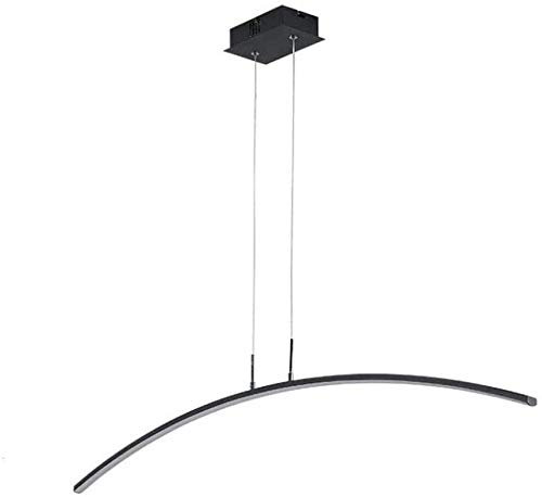 SHENGXUAN Lámpara de techo LED regulable con mando a distancia, moderna lámpara de arco, para salón, isla de la cocina, comedor, dormitorio, bar, oficina, color blanco