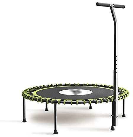 LKZL Fitness-Trampoline, Indoor Trampolin Rebounder, Silent Bounce Minitrampolin, für Aerobic-Übungen Zu Hause, Max. 550 Pfund (Color : with armrests)