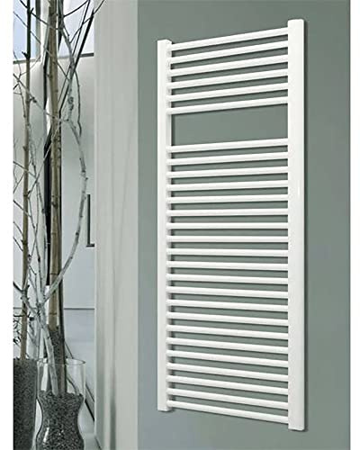 baanio - Radiador Toallero Agua Blanco | 80x55x50 cm, Circuito de Agua | Secatoallas Blanco | Toallero Calefacción, Distancia Entre Ejes 50cm, Apto para Tubo Multicapa y Cobre