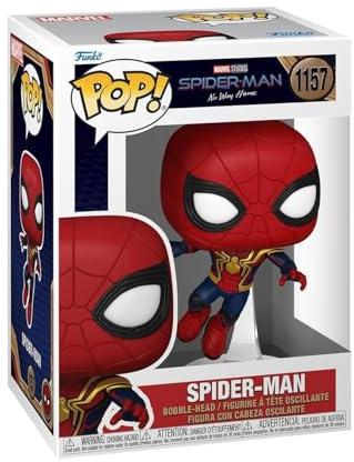 Funko Pop! Marvel: Spiderman No Way Home 2021 - Spider-Man - Leaping SM1 - Vinyl-Sammelfigur - Geschenkidee - Offizielle Handelswaren - Spielzeug Für Kinder und Erwachsene - Movies Fans | Pop Marvel Spider-Man No Way Home 9,5 cm Actionfigur - Spider-Man #1157