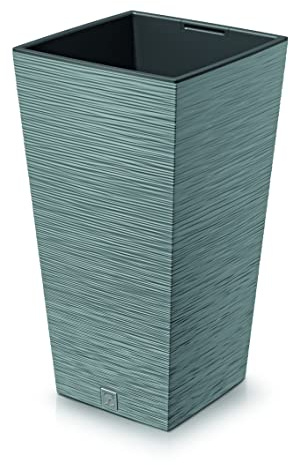 Quadratischer, hocher, moderner Look, Blumentopf, für drinnen und draußen, Gartendekoration (Beton)