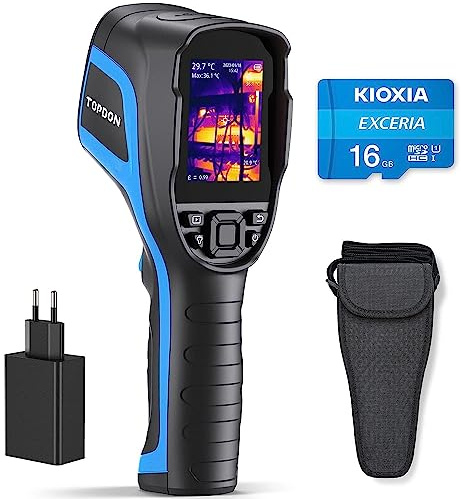 TOPDON TC004 Caméra Thermique Infrarouge, 256x192 IR Résolution Imageur Thermique, avec 16G Mémoire, Analyse PC,Enregistrement Vidéo, -20 ℃ à 350 ℃