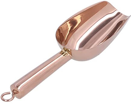 Ice Scoop,Metal Scooper,Shovel,Kitchen tool,Ice Scoop,Stainless Steel Ice Scooper for Ice Cube Candy Flour Sugar, Metal Food Scoop for Kitchen Bar Party Wedding(Pink) (Color : Roze)