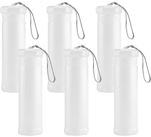 FUNSUEI 6-teiliges ausziehbares Kunststoff-Pinsel-Etui, Aquarellpinsel-Aufbewahrungskoffer, Pinselhalter, langer Pinselhalter, Organizer für Zeichenwerkzeuge und Make-up-Pinsel, 21,6 - 37,6 cm lang