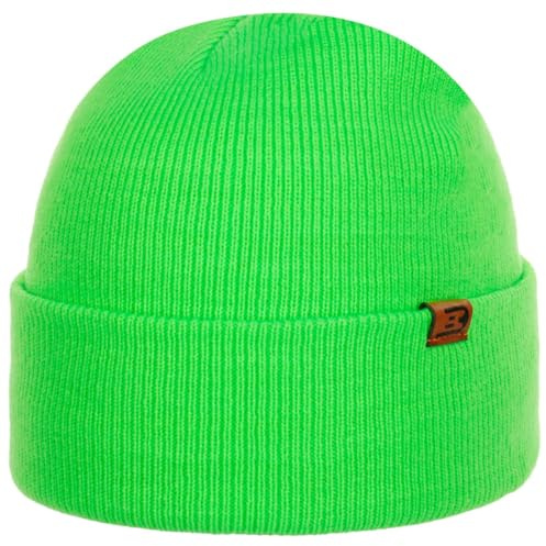 CapUniverse Wind Mössa Herrar - Beanie med uppvikbar kant uppvik Vinter Höst Sommar Vår Sommar-Vinter - One Size neongrön