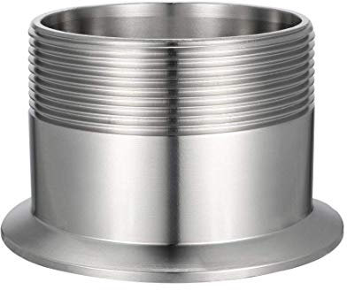 XYWHPGV Sanitär-Rohrfitting 2-1/2 NPT Außengewinde auf 3,58 Ferrule Edelstahl-Klemmfitting, Packung mit 1(0c025 6150c 07d78 4b985 7acf6 ee226