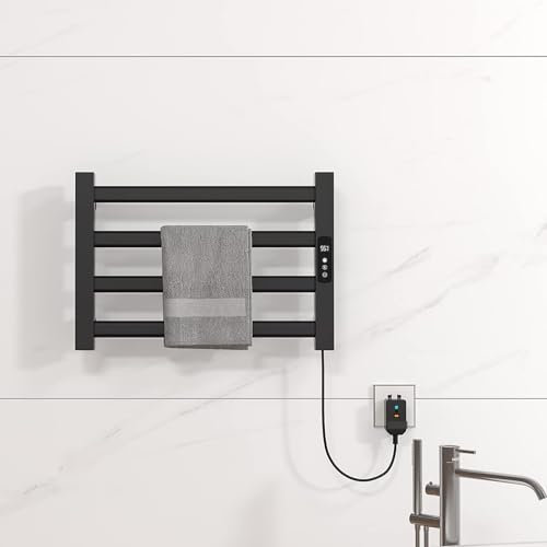 LAOJIN Electric Towel Radiator electric heater bathroom towel radiator- Intelligent Constant Temperature Towel Heater With LED Touch Display | 1-9 Hours Time Measurement | Bathroom Radiator