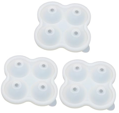 Zerodeko 3St Eiswürfelbehälter aus Silikon Tablett mit Deckel Eiswürfelbehälter für Silikonschale Eiswürfelschale für Whiskey Eiswürfelform aus Silikon Eiswürfelschalen runden Eisform