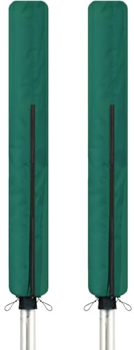 Pack of 2 Rotary Washing Line Cover Waterproof Fabric with Zip 165x15cm Durable Rotary Outdoor Clothes Dryer Covers - Protective Weather Resistant Small Parasol Cover for Garden Dryer and Airer