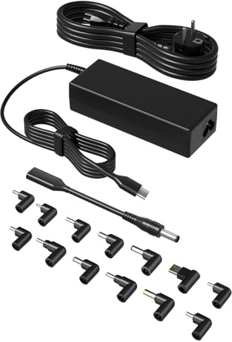 HSXIRQA 100W USB C Universal Laptop Charger Fit for HP Lenovo Dell Acer Asus Toshiba Geteway Samsung MacBook IBM Fujitsu Sony LG MSI Notebook Ultrabook Chromebook Computer AC Adapter Power Cord