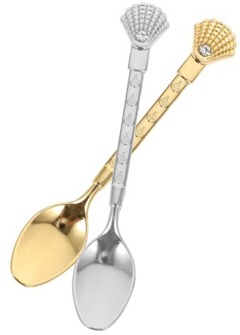 OKUMEYR 6 Piezas Cuchara de café de aleación de Zinc Cuchara mezcladora de azúcar de aperitivo cucharillas Cucharilla de café s de aleación de zinc s de cafe