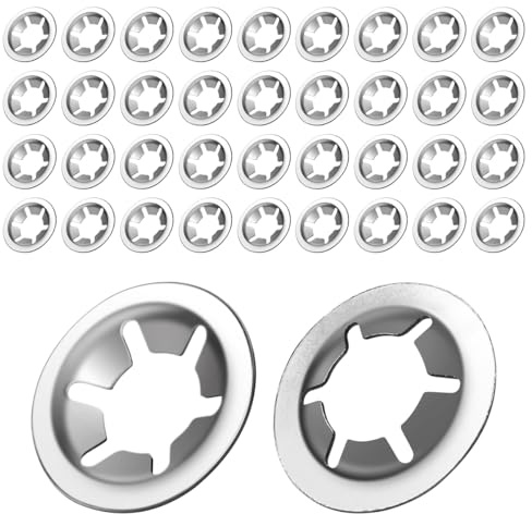 FOMGIIN Rondelle di Bloccaggio M8 x 18mm, 40 Pezzi Rondella di Serraggio con Denti Interni, Anelli di Sicurezza con Fermo Rapido, Acciaio Inossidabile 304 Interno Lock Rondelle