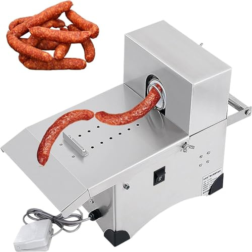 200W Automatic Sausage Linker Machine,Sausage Machine,Stainless Steel Automatic Sausage Tying & Knotting Machine,Electric Sausage Tying Machine,for supermarkets, Butcher Shops