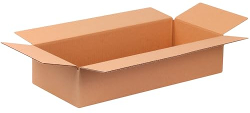 Faltkarton 450x200x100 mm | 1-wellig B-Welle Versandkarton Klein für DHL Päckchen M | DPD M | GLS M | Hermes M Paket | Verpackungskarton Päckchen Kartons E-Commerce, Paket Karton (60 Stück)