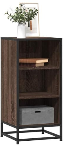 ShGaxin Sideboard Braun Eichen-Optik 35,5x35x76 cm Holzwerkstoff Metall, Kommode Schlafzimmer, Kommoden & Sideboards, Wohnzimmerschrank, Flur Kommode, Zimmer Möbel - 848953