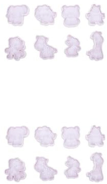 MAGICLULU 2 Juegos Cortadores De Galletas De Animales Baking Tray Sartén Grill Fabricante De Tortillas Molde Para Magdalenas Plato Molde Tridimensional Para Galletas Páginas 8 Uds * 2