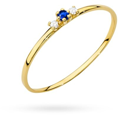 MARKO Ring Damen Gold mit Zirkonia – Echtgold Schmuckring Glitzer – Verlobungsring Damen Gold – Frauen Ringe Schmuck – Ästhetischer Love Everlasting - Anxiety