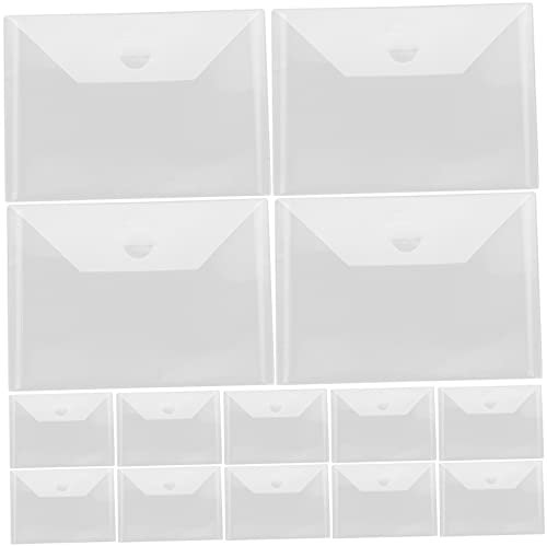 COSMEVIVI 15stücke Teiliges Stanzschablonen Aufbewahrungsset Klarsicht-reißverschlusstaschen Für Dokumente Karten Und Stempel Praktische Organizer Für Scrapbooking Und Bastelprojekte