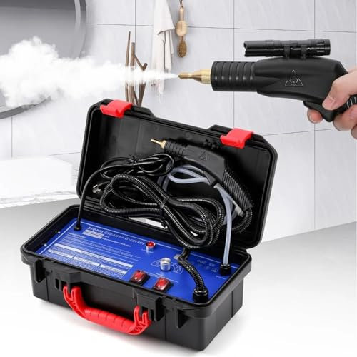 Pulitore a vapore commerciale portatile, ad alta pressione, 6 bar, portatile, per pulizia profonda di cucina, auto, sistema a 360°
