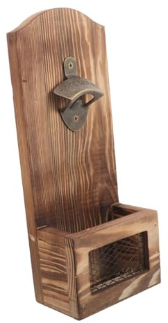 SECFOU Apribottiglie Retro in con Tappi Integrata Opener da Muro Vintage per Cucine Bar e Feste All Aperto e Design