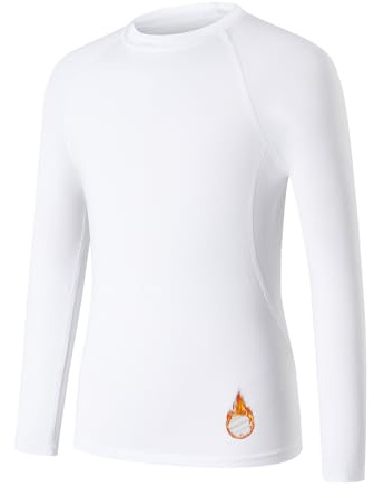 HYCOPROT T-Shirt Thermique pour sous-vêtement Thermique à Manches Longues sous-vêtement en Polaire pour Base Layer Fonctionnel Respirant T-Shirt Thermique de Ski pour Football Randonnée Cyclisme