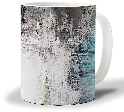 Mug Yellow Shabby Wall Ombre Painting Abstract Art 330Ml Tazze In Porcellana Classica Tazze Da Caffè Per Ufficio Bevande Latte
