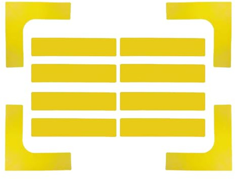 Court Line Marker Kit – Kit Portatile per marcatura del Campo da Pickleball all'aperto, Resistente al, per Sport da Tennis, per Scuola, Allenamento all'aperto, Campo, Cortile