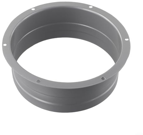 6 Inch Straight Pipe Connector Flange Heavy Duty Galvanized Iron for Secure Mounting