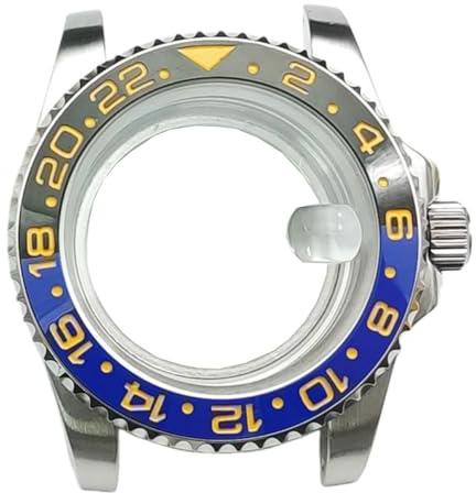 ROUHO 40mm Acero Inoxidable Caja Reloj Kit Modding Bisel Giratorio Reemplazo Caja Reloj Partes para Rolex Submariner