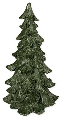 Slifka Sales Company 8 Inch Tall Resin Tabletop Spruce Tree Decorative Christmas Figurine
