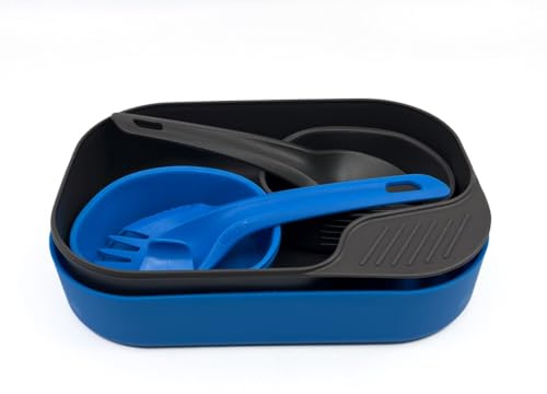 Wildo Wildo Camp-A-BOX Duo Outdoor Army Crockery Cutlery Survival Camping Set Light Blue/Grey One Size