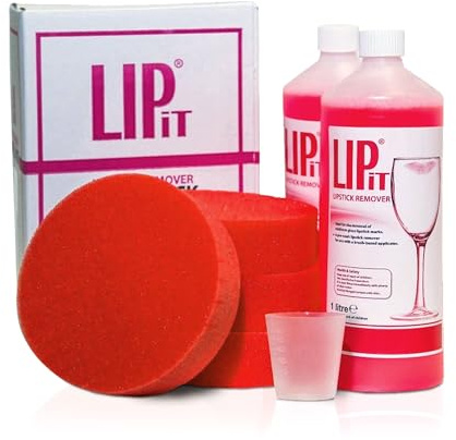 We Can Source It Ltd - Lipit Lipstick Remover Refill KIT - Contains 2 x 1 Litre Chemical, 4 x Replacment Sponges and Measuring Cup