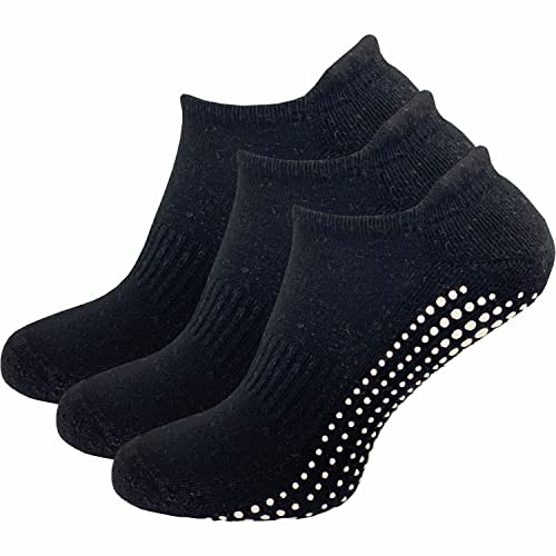 GAWILO Damen Yoga & Pilates Socken (3 Paar) | Stopper Socken | ohne drückende Zehennaht | mit rutschfesten Noppen