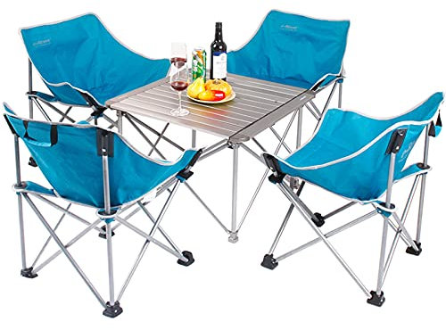 Campingtische StüHle Tragbares Outdoor-Klapptisch- Und Stuhl-Set, Ultraleichter Und Langlebiger Camping-Picknicktisch, Auto, Grill, Selbstfahrertour