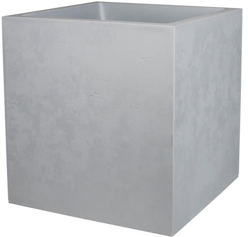 Pflanzen Kölle EDA Pflanztrog 'Basalt Dado', betongrau, ca. 49,5 x 49,5 x H 49,5 cm