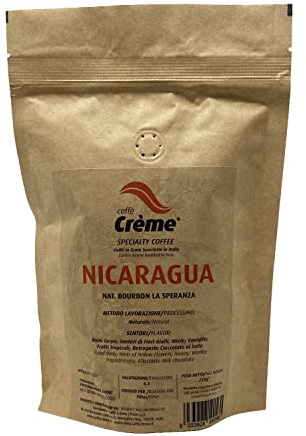 Specialty Coffee in grani - Microlotto NICARAGUA Nat. Bourbon La Speranza - 100% Arabica per FILTRO - 250 g - Caffè Crème