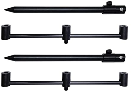 Carp On Drei Ruten Buzz Bar Set mit Banksticks - Eloxiertes, ausziehbares & Universalgewinde plus 600D Tragetasche - Alle Bissanzeiger und Butt Rests - Karpfenangeln und alle allgemeinen Arten [25-020