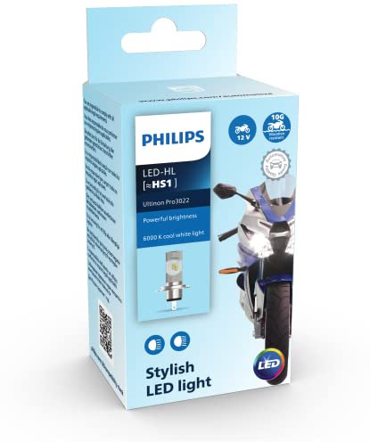 Philips Ultinon Pro3022 LED ampoule de phare de moto (HS1), 6.000K
