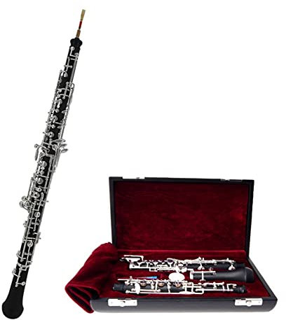 HDYNUZ Oboe C Key versilbertes halbautomatisches Holzblasinstrument für Anfänger und Schüler (Size : One Size)