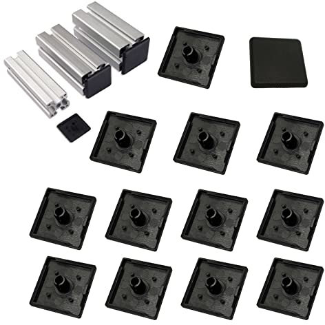 Zaky Standard Plastic Square Rectangle Aluminum Extrusion End Cap 2020/3030/4040/2040/3040/4080 Series Black 20pcs (30x30cm)