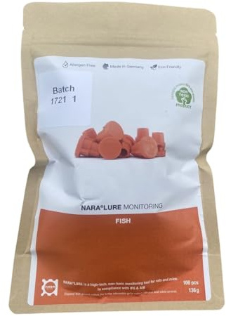 Nara Attractifs pour rongeurs Spécial Tapette | Arôme Poisson (100 pc) | Tous Types de Rongeurs | Appâts Rongeurs | Attractif pour Souris et Rats| sans Danger pour Les Enfants et Les Animaux