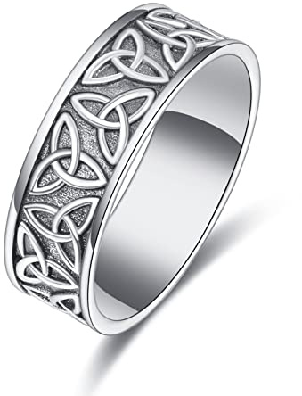 Keltische Ringe für Männer S925 Sterling Silber Celtic Knot Ring #9 Celtic Ring Viking Ringe für Männer Ring für Männer