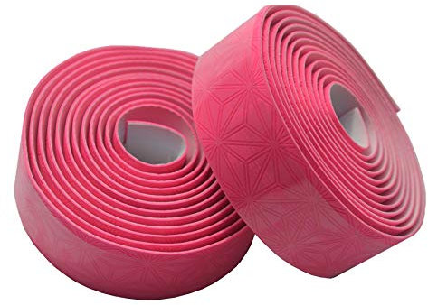MOEENS Mountainbike Lenkerband,Rutschfest Anti-Rutsch Rennrad Fahrrad Lenkerband Radfahren Griff BIKE GRIPS MTB Cork Bar Tape PU Gürtel Riemen Fahrrad Zubehör Lenkerband Rennrad (Color : Pink)