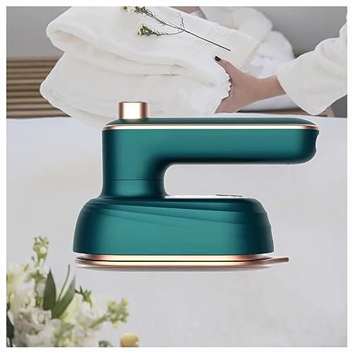 Mini Plancha Plegable, Plancha Ropa Vapor con Asa Plegable Giratoria,38W y 50ml, Mini Vaporizador De Mano para el Hogar y los Viajes,Green