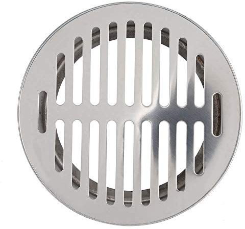 Fafeicy Griglia per Doccia Rotonda con Scarico a Pavimento per Balcone in Acciaio Inox per Tubo di Scarico Esterno, 160 bocca piatta