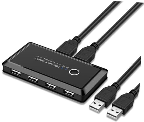 PartyKindom Usb Hub Splitter for Computers Port Box Usb Selector for Printer Scanner Keyboard Mouse
