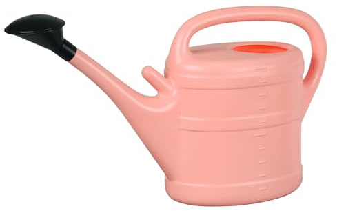 Regadera de jardín de 10 litros con alcachofa (rosa pálido)