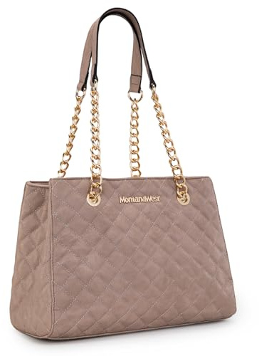 Montana West MEDIUM Chain Shoulder Bag for Women Hobo Handbags Tote Purse