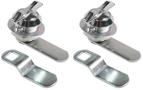 Perfeclan RV Offset Cam Lock Fach Schloss Wetter Beständig Schlüsselloses RV Lagerung Schloss Schrank Schloss für Boote dateien Schubladen Camper, 2 STÜCK