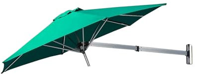 TRGCJGH Sonnenschirm für den Balkon, Aluminium-Ampelschirm mit Ständer, Wandschirm Balkonschirm Terrassenschirm(250cm/8.2ft,Turquoise)